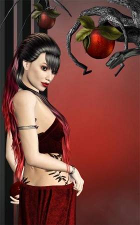 Apple-Picture2b Aphrodite, the goddess of love made this extremely attractive woman, Helen, fall in love with a visiting prince of Troy.