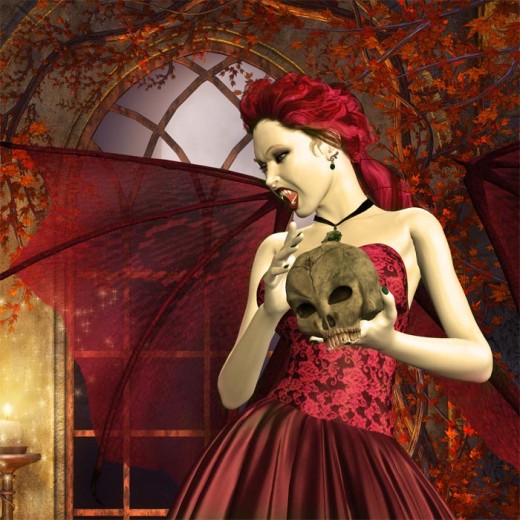 Red Vampire Girl First Vampire Girl - The Blood Queen
