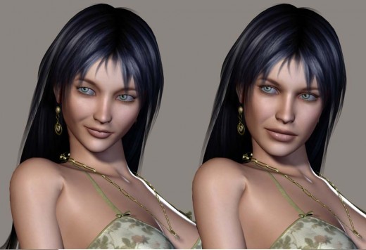 Two women with different face shapes. First is more heart-shaped, second is more square.